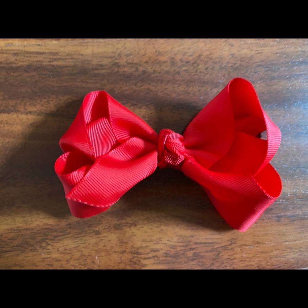 Girl’s Solid Red Hair Bow